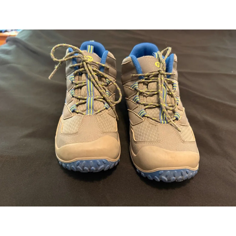 Merrell MK262305 Hiking Boots Grey Blue Trail Shoes Mens 7M Women 8.5 EU 38